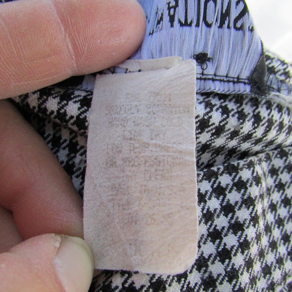 Classic Black and White Checkered Wide Leg Pants - Picture 3 of 6